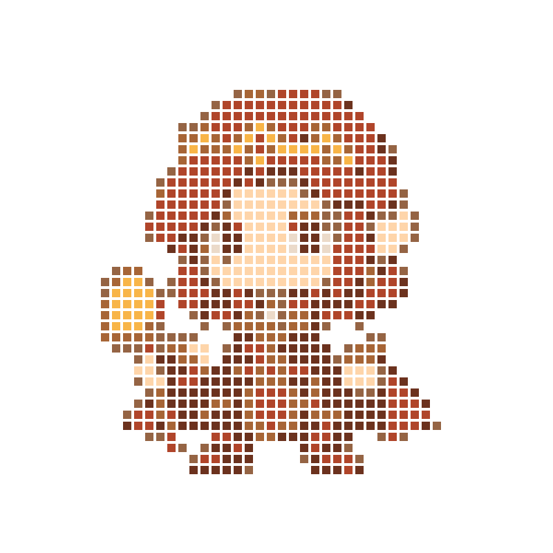 Chibi Red-Haired Elf Mage wields a glowing star staff