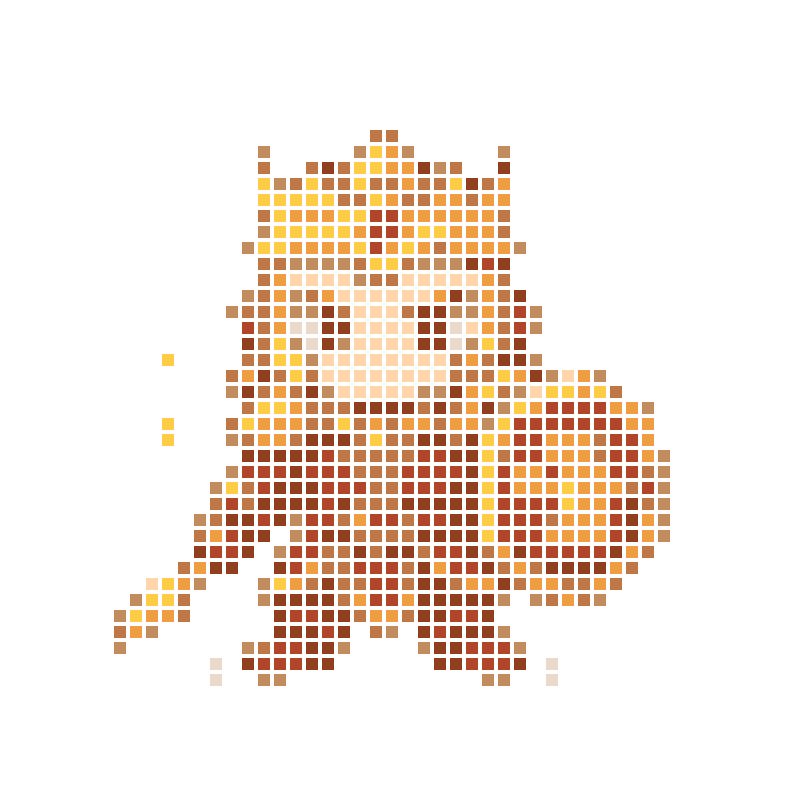 Chibi golden armor king knight cartoon image