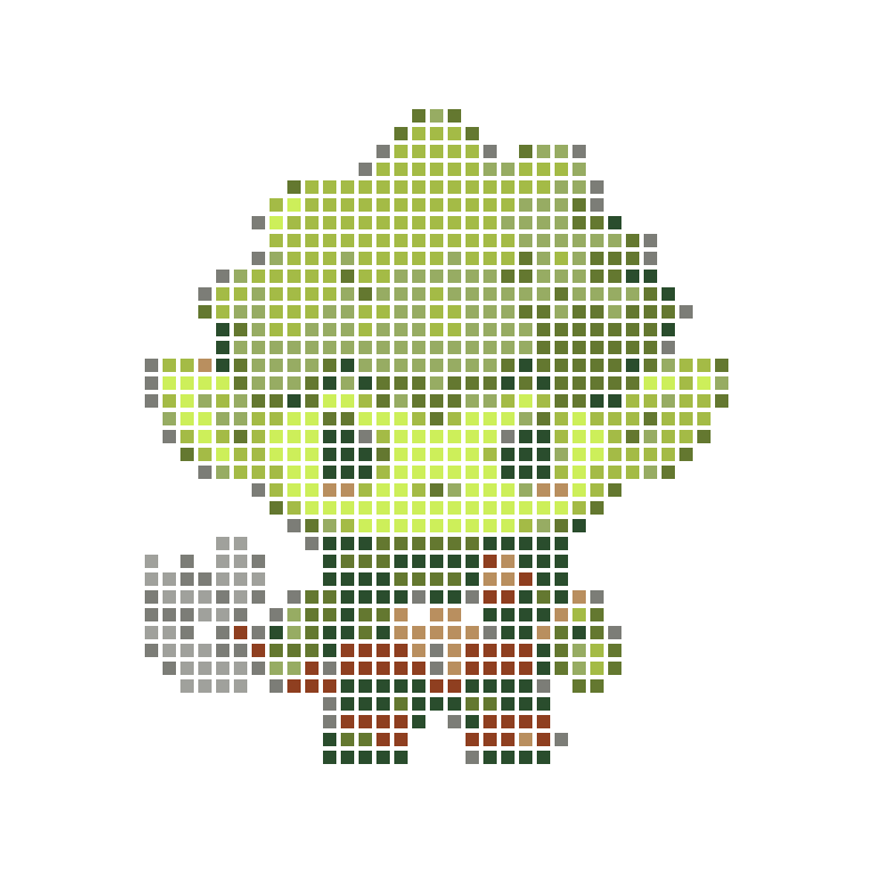 Cute chibi-style Forest Elf warrior cartoon character
