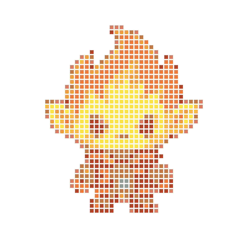 Chibi-style cute fire spirit: a cute little fire spirit clad in armor