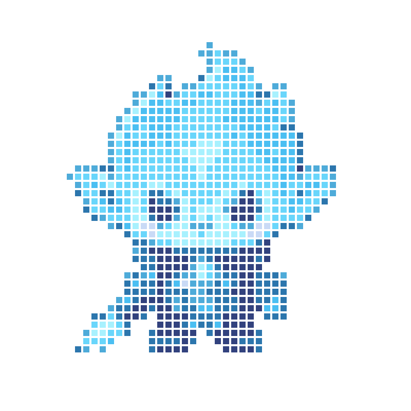 A cute chibi ice elf warrior