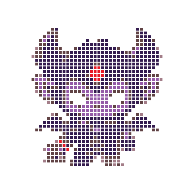 A cute and chibi-style little demon warrior cartoon character