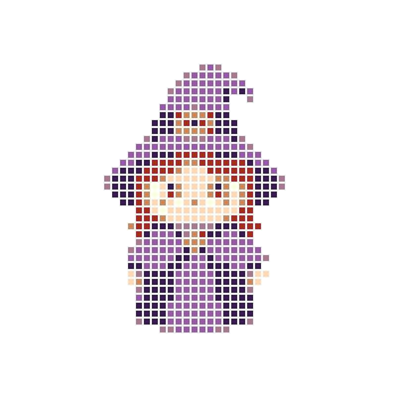 A cute chibi purple little witch