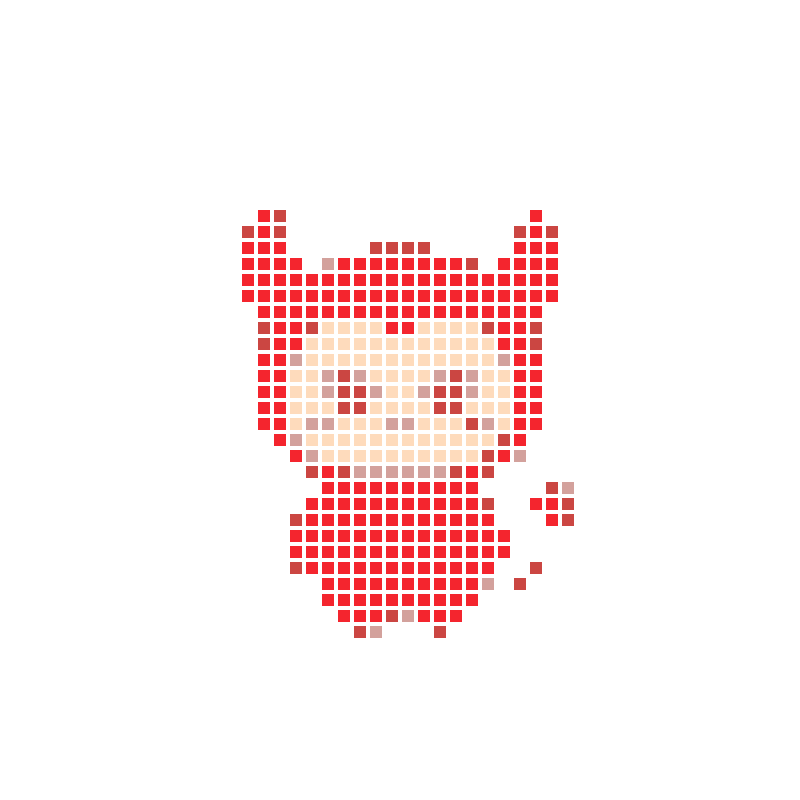 Cute chibi-style red little devil cartoon character