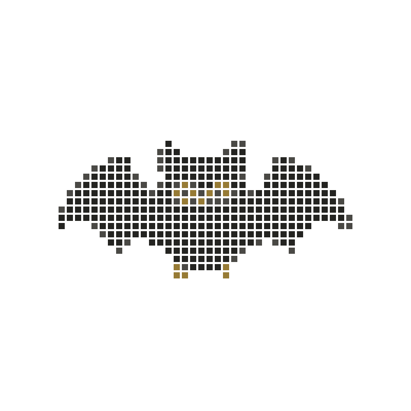 Cute minimalist cartoon little black bat character