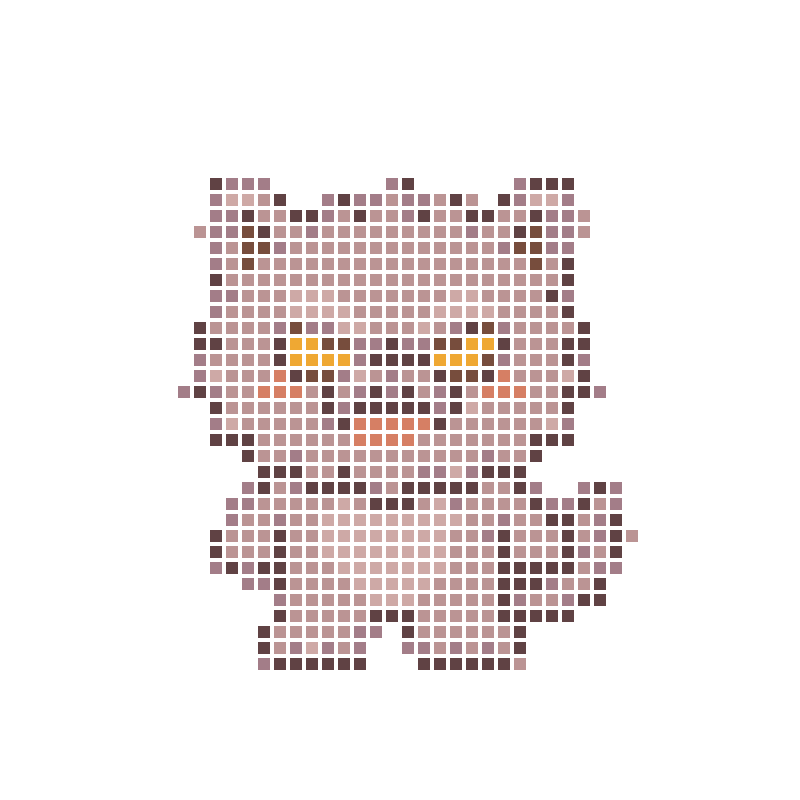 Chibi-style cute cartoon little wolf character