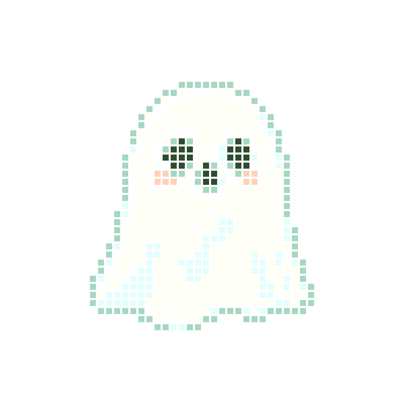 Adorably cute cartoon ghost illustrations