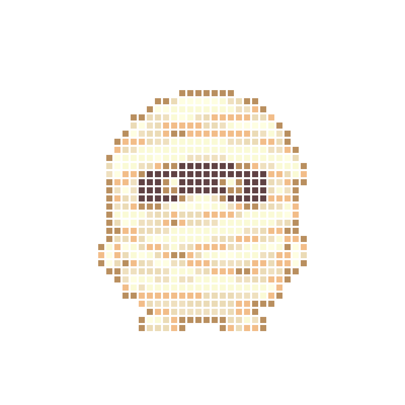 A cute and silly cartoon mummy figure