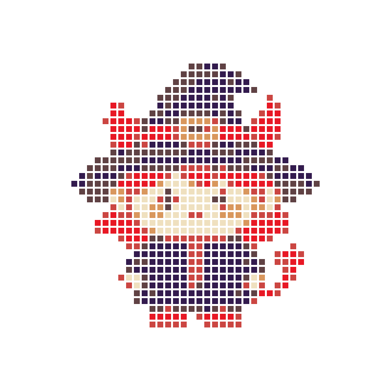 Playful and cute little demon witch cartoon character