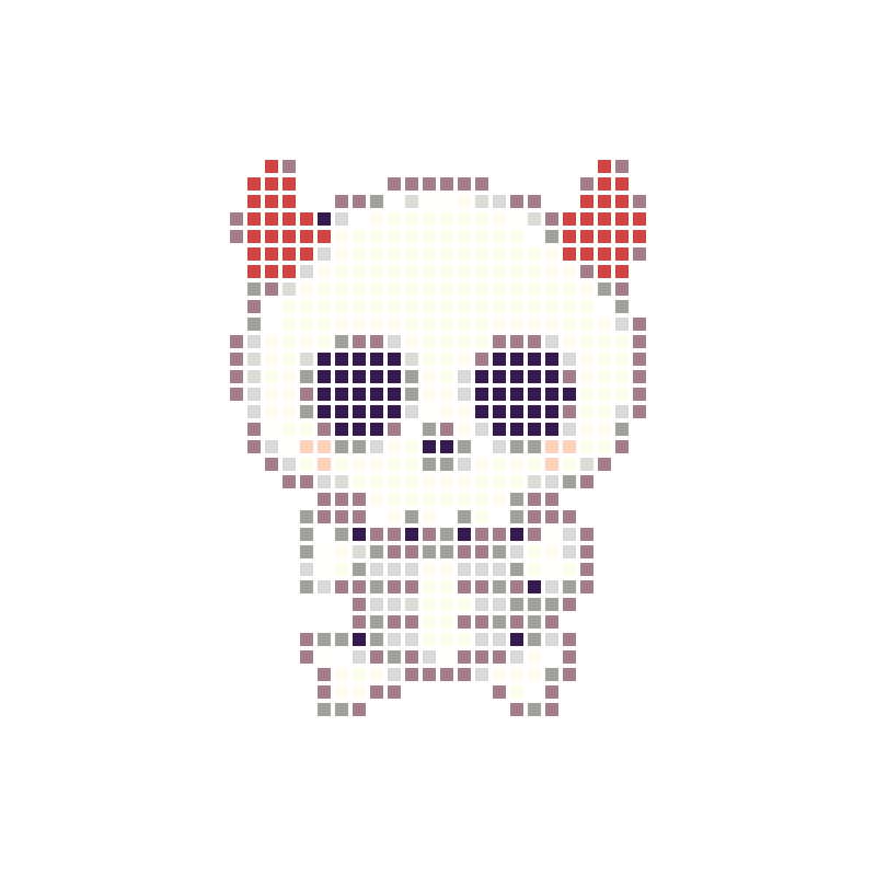 Cute little devil skeletons with cute cartoon characters