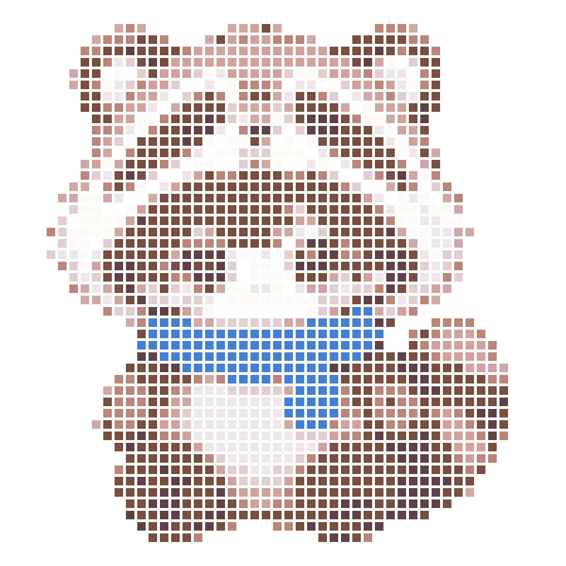 A cute little boy wearing raccoon-themed clothing