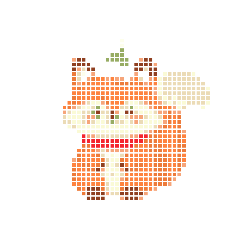 A cute and silly little fox dressed up for Christmas