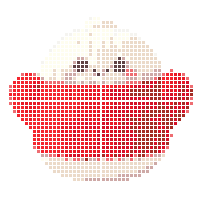 Soft and cute knitted red and white little dolls—adorable and super healing