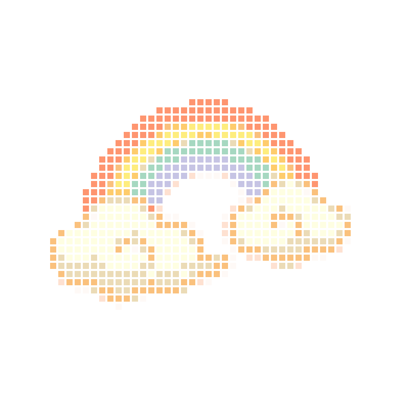 Fresh and cute cartoon rainbow auspicious cloud decoration patterns