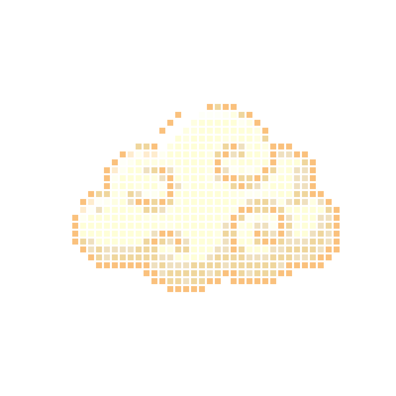 Cartoon-style Chinese auspicious clouds with a rounded and cute shape