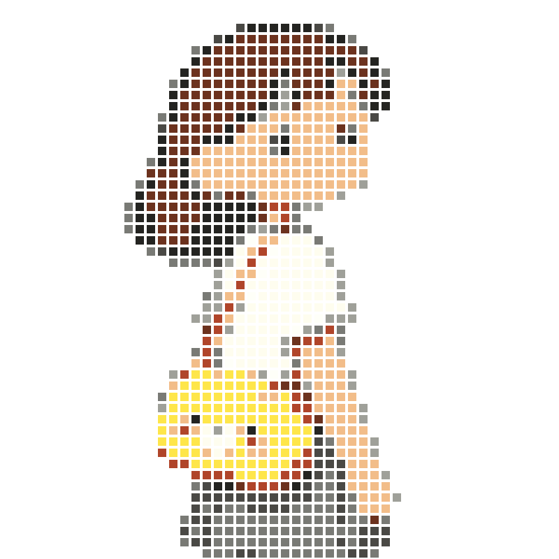 A soft, cute cartoon girl carrying a bear satchel
