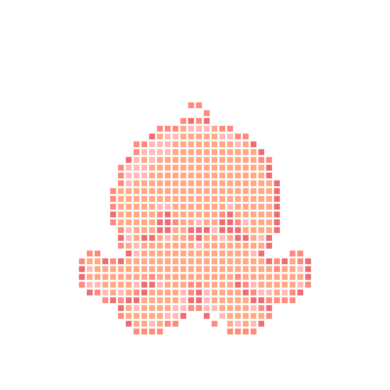 Cute pink octopus-shaped keychain pendant