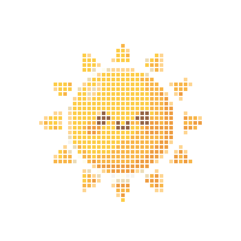 The cute cartoon smiling sun is full of warmth and healing