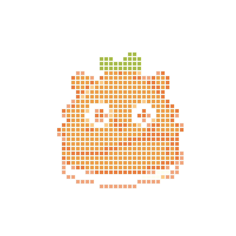 Soft and cute orange little pet, with super cute buds on top of the head