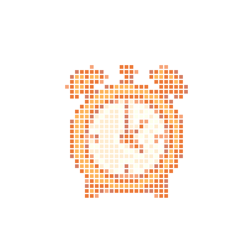 Cute cartoon orange retro mini alarm clock
