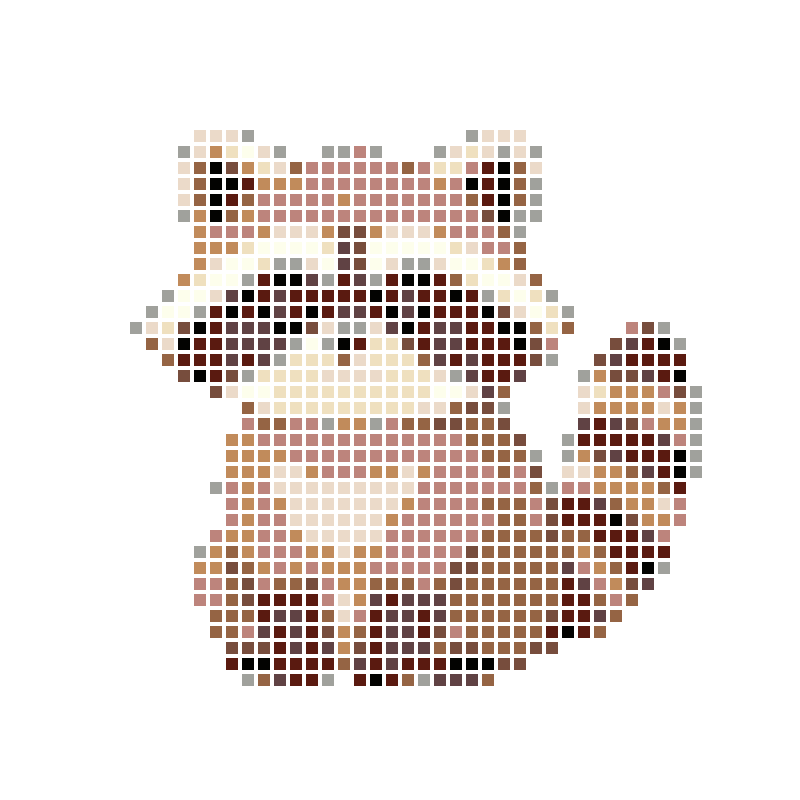 A cute and cute cartoon raccoon character