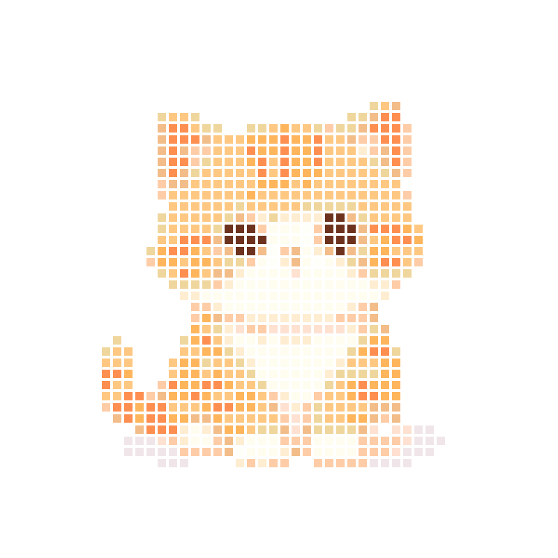 A well-behaved, soft little orange cat with a cute appearance that heals the heart