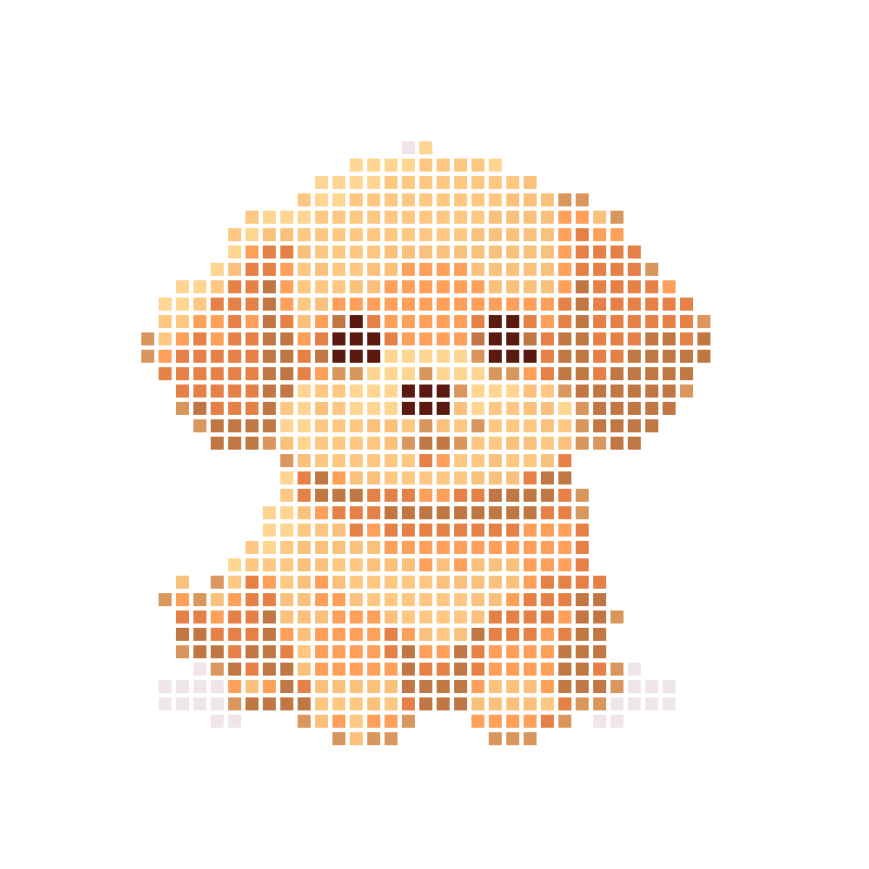 A cute and healing cartoon puppy image