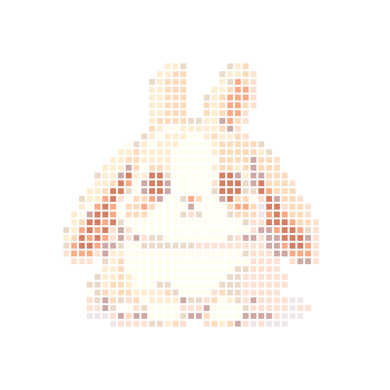 A soft, adorable, and well-behaved cartoon lop-eared bunny