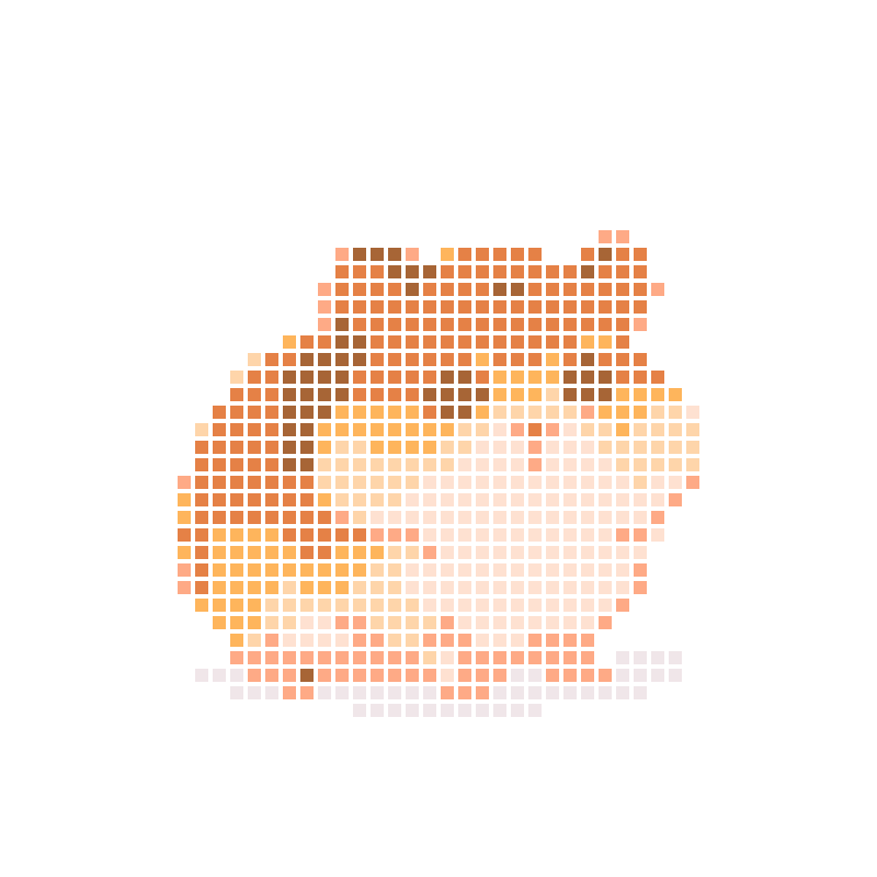 A soft, round, chubby cartoon hamster