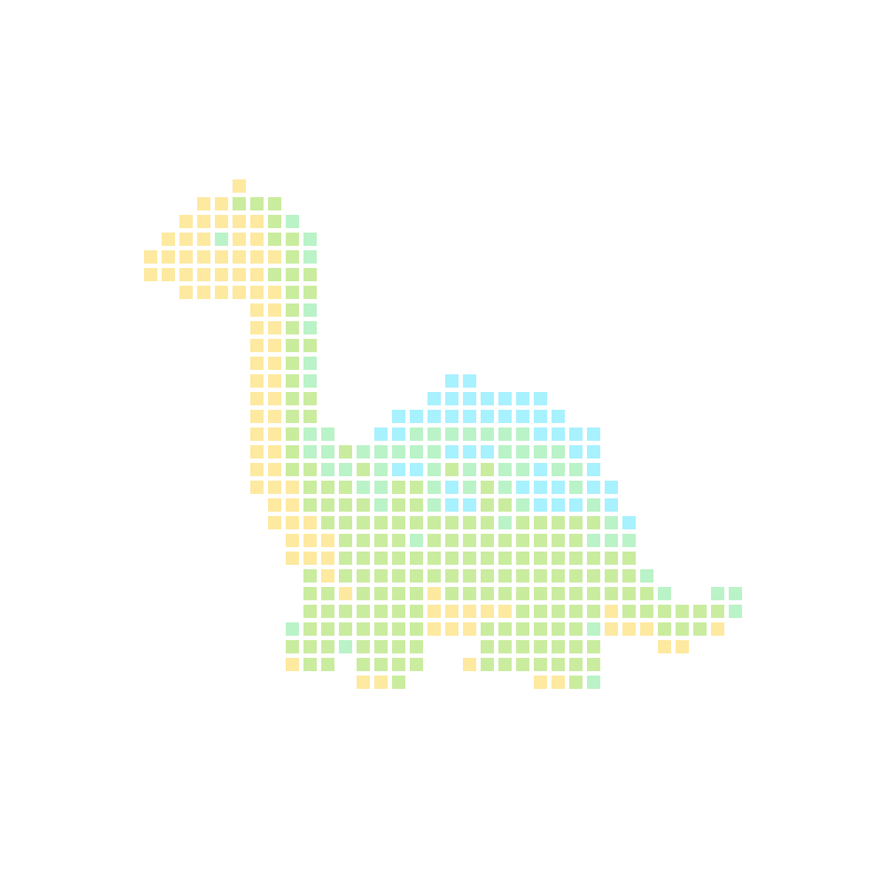 Soft and fresh cartoon dinosaur illustrations