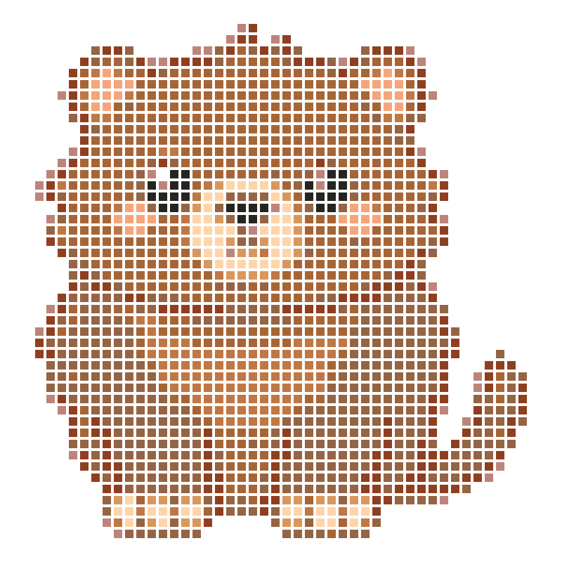 A cute cartoon brown bear illustration