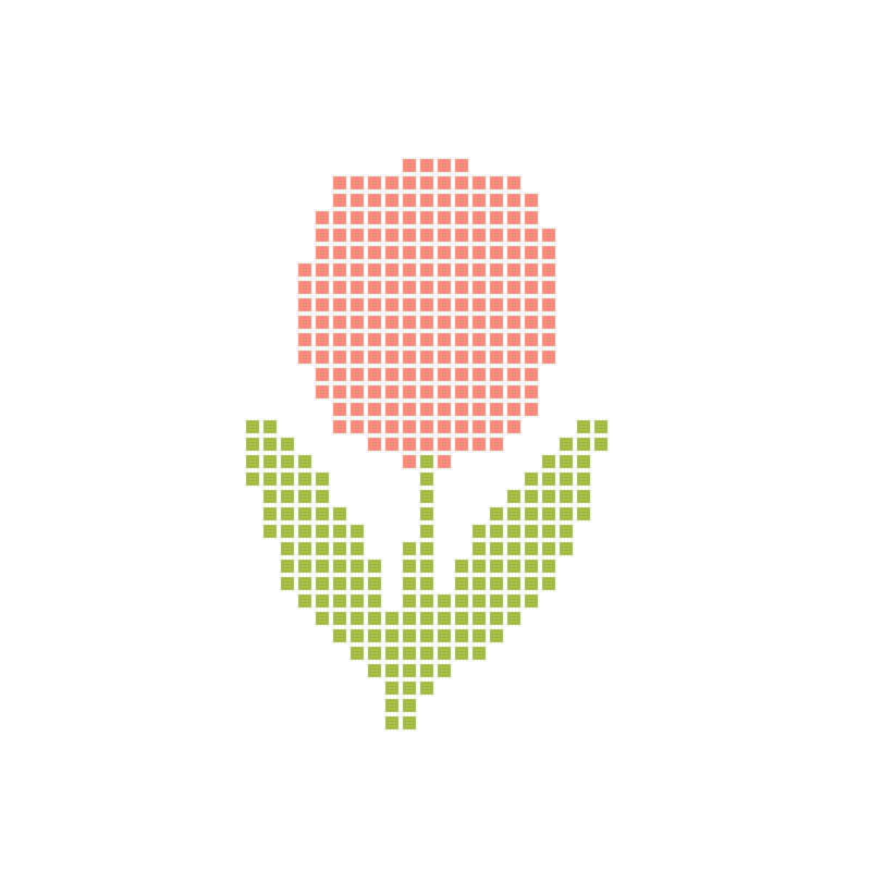 Fresh and cute pink tulip hand-drawn illustration