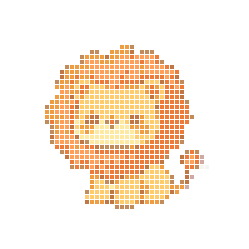 A cute and cute chibi-style cartoon lion character