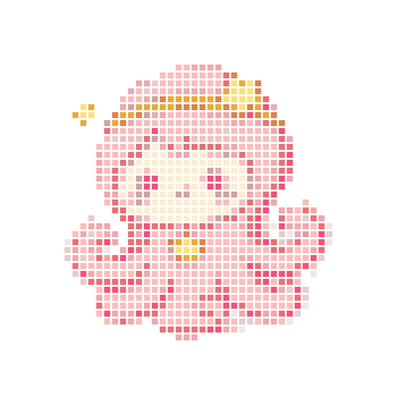 Cartoon octopus stickers decorated with cute pink stars