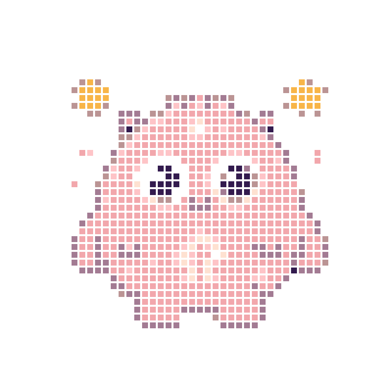 Round pink starry little monsters—soft, cute, and super healing