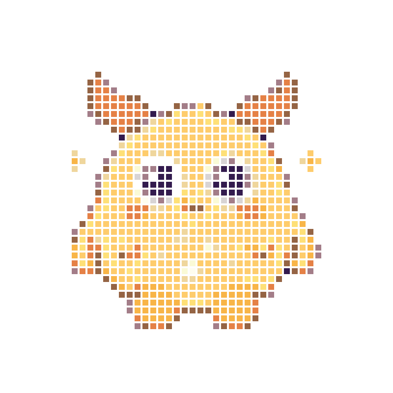 Round and star-shaped horned little monster—soft and adorable